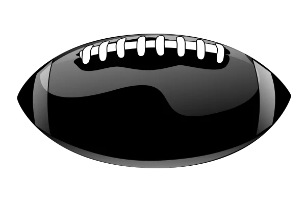 Glossy Dark Grey American Football PNG