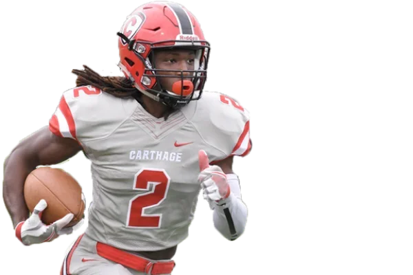 American Football Player Running with Ball PNG