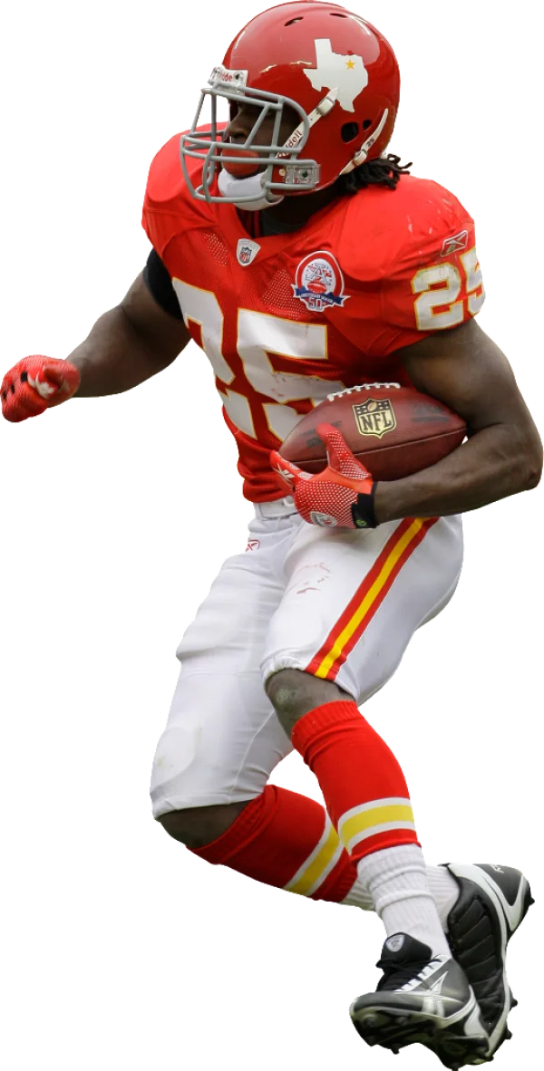 American Football Player Running with Ball PNG