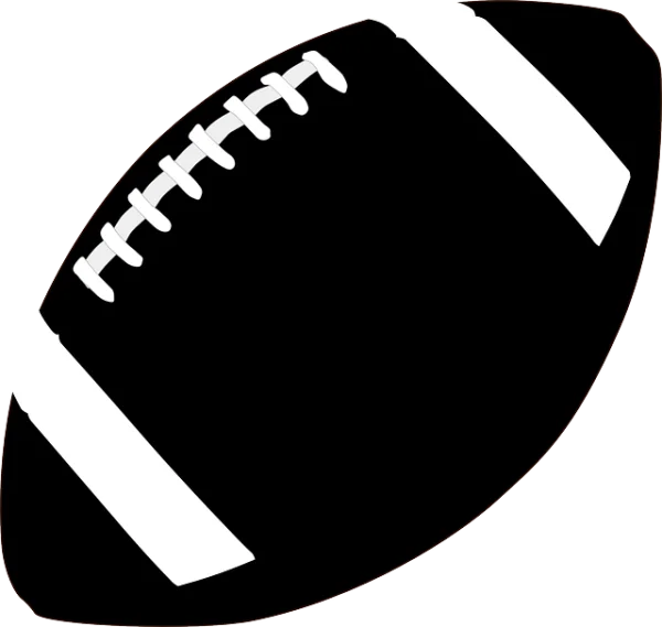 Black American Football Silhouette PNG Transparent