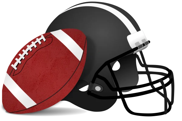 American Football and Helmet PNG Transparent Background