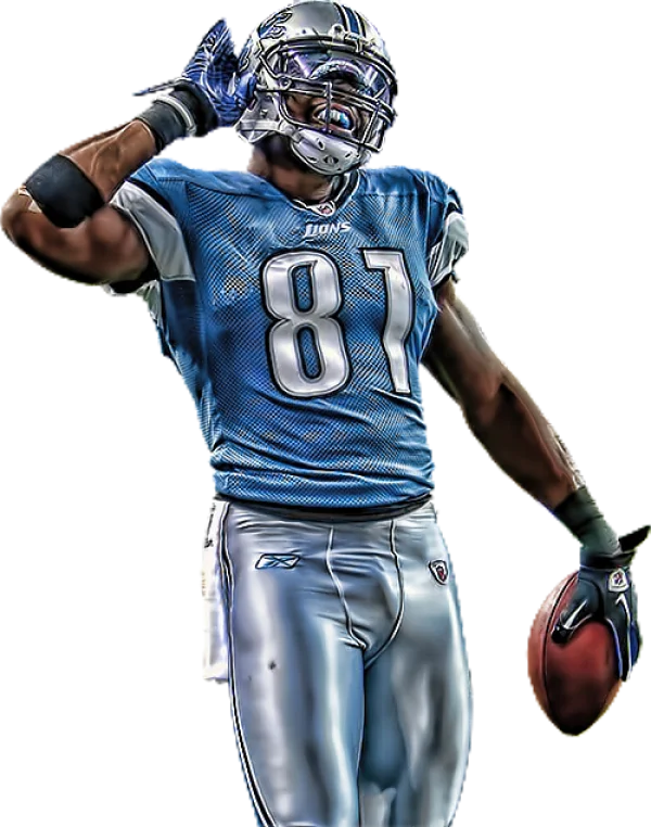 Football Player 87 Detroit Lions PNG Transparent
