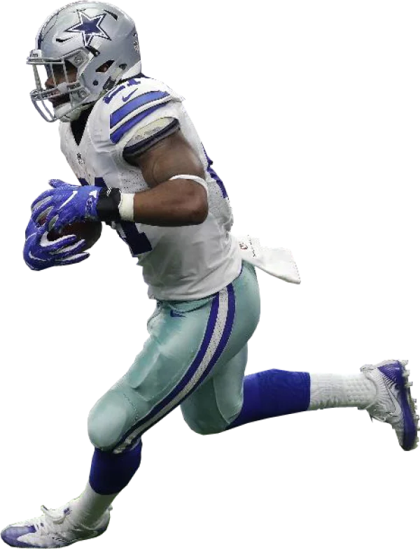 Dallas Cowboys Football Player Running with Ball PNG