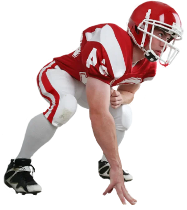 American Football Player Ready Stance PNG