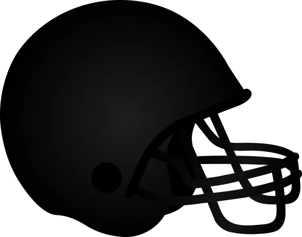 Black Football Helmet PNG Transparent Background