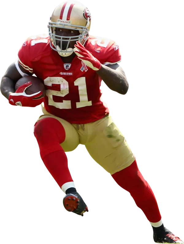 San Francisco 49ers Player Running with Football PNG