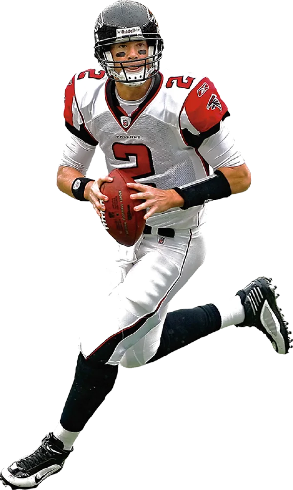 Football Player Running with Ball PNG Transparent