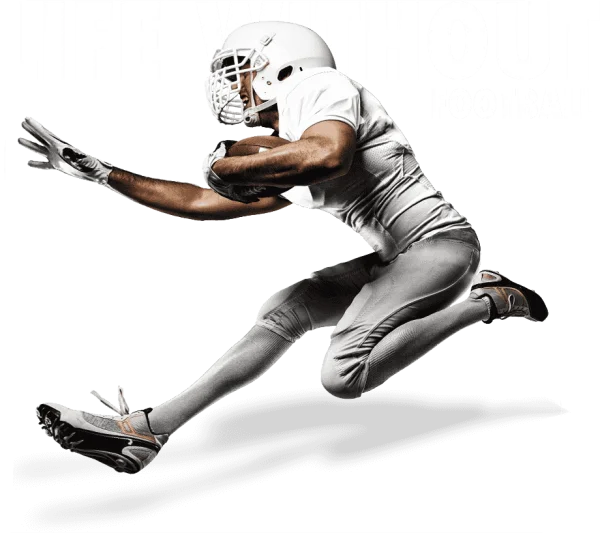 Dynamic American Football Player Running PNG