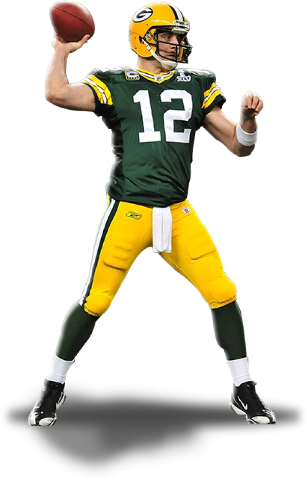 Aaron Rodgers Throwing Football Transparent PNG