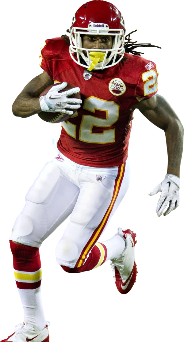 American Football Player Running with Ball PNG