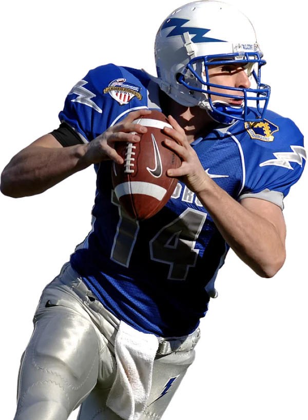Football Player Quarterback Throwing Transparent PNG