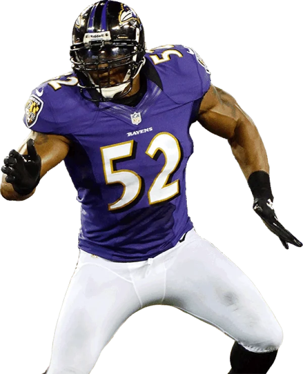 NFL Player Ray Lewis #52 Transparent PNG