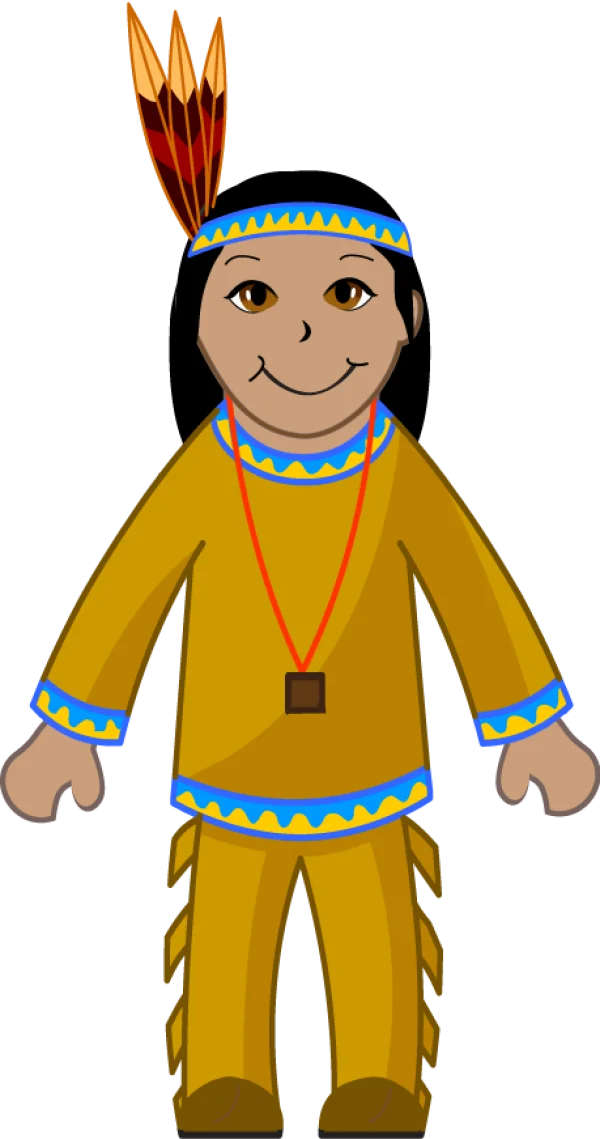 Cartoon Native American Child Transparent PNG