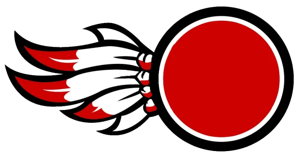 Feathered Red Circle Logo PNG Transparent