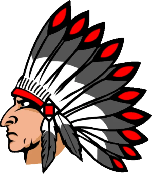 Indigenous Chief Head with Headdress PNG Transparent