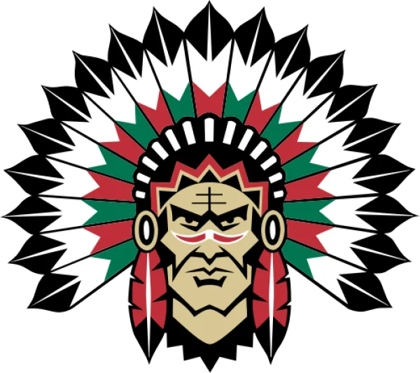 Indigenous Chief Head with Feather Headdress Logo PNG