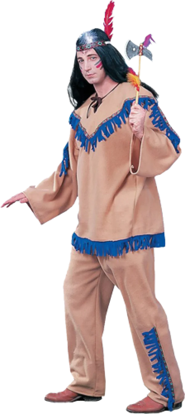 Man in Native American Inspired Costume PNG