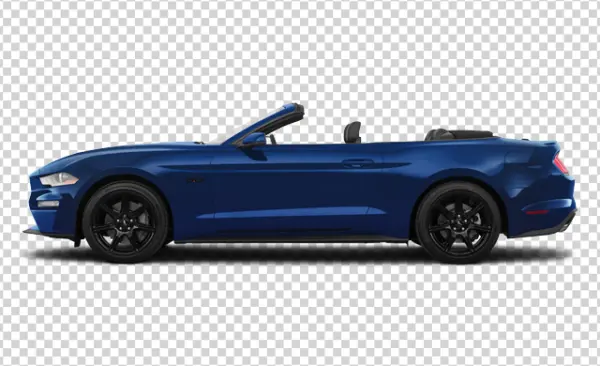 Blue Ford Mustang Convertible PNG Transparent Background