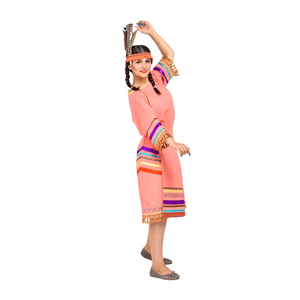 Woman in Traditional Inspired Outfit PNG