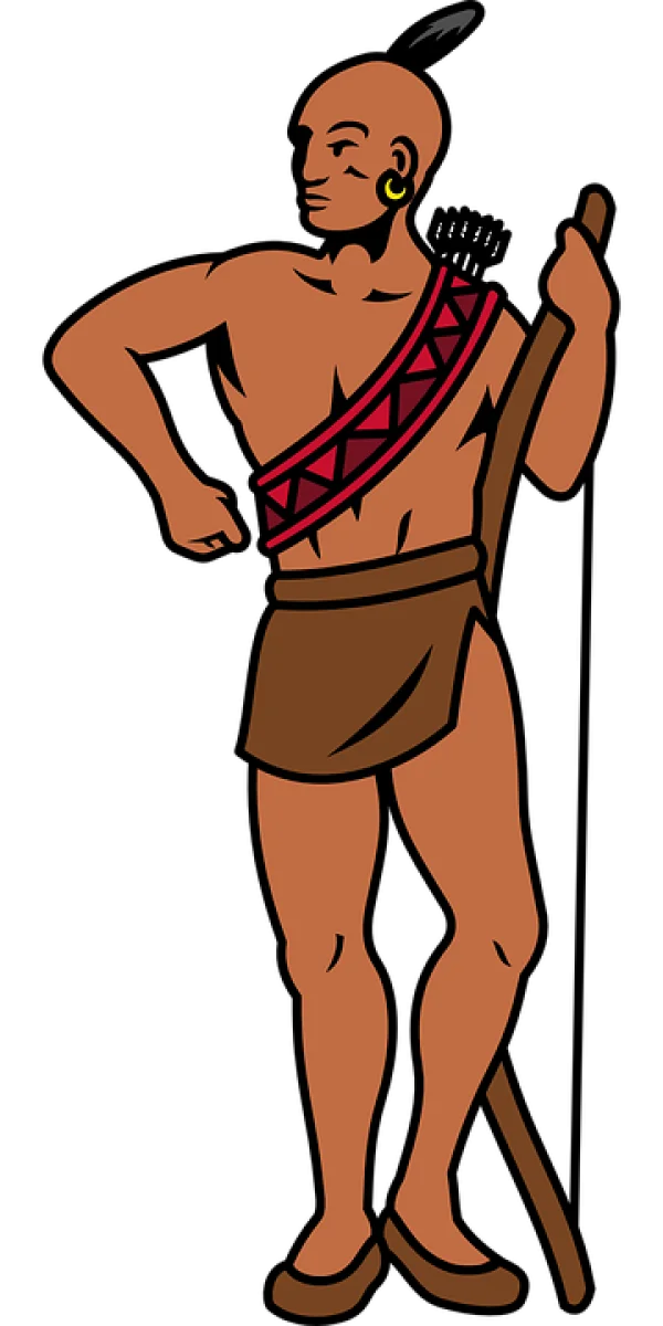 Native American Hunter Warrior PNG