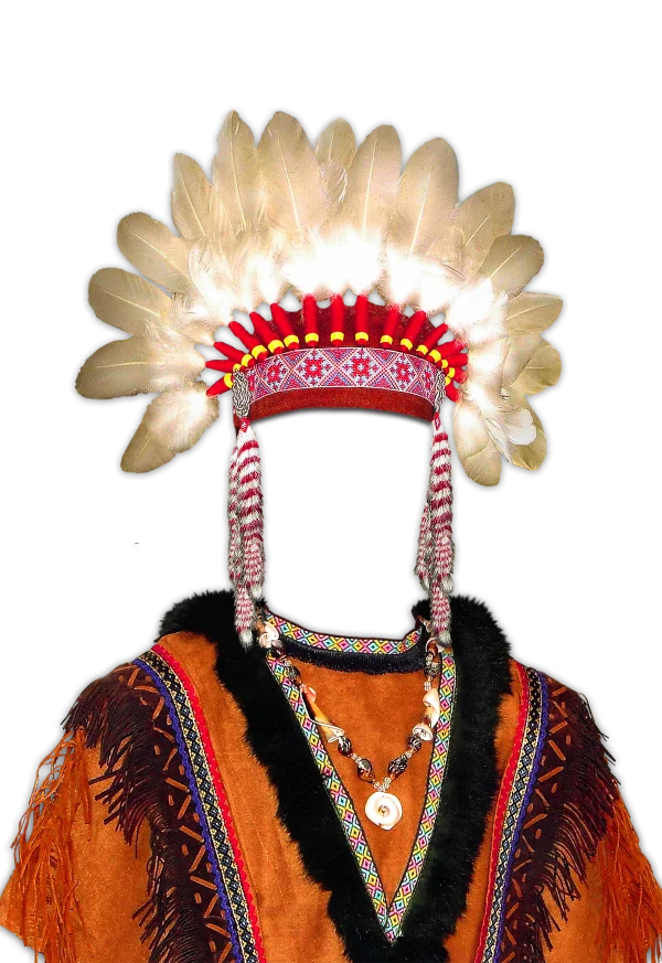 Native American Headdress and Traditional Attire PNG