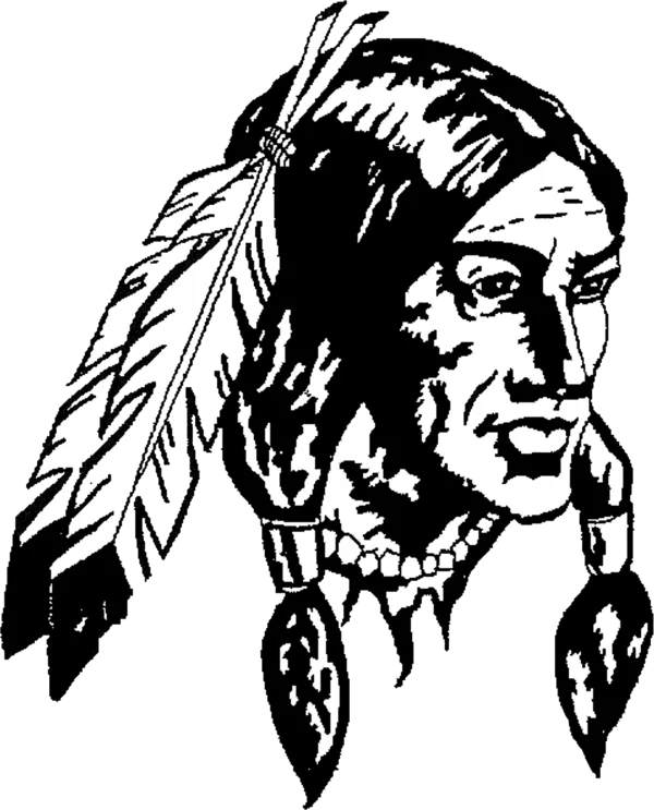 Native American Head Logo PNG Transparent Background