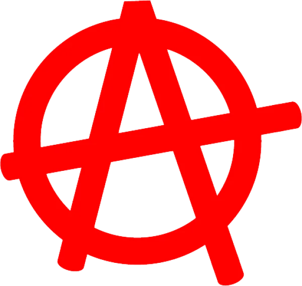 Red Anarchy Symbol PNG Transparent Background