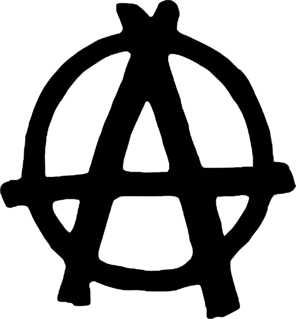 Black Anarchy Symbol Transparent Background