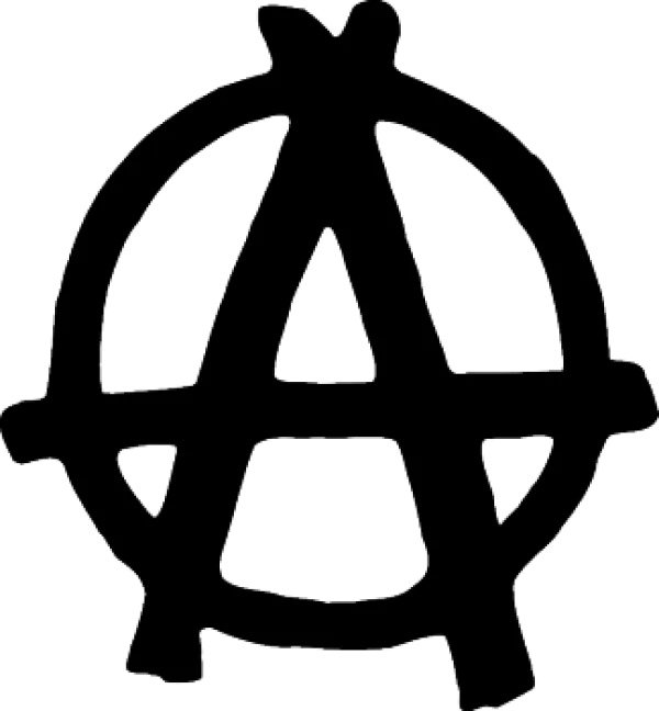 Anarchy Symbol Outline PNG Transparent Background
