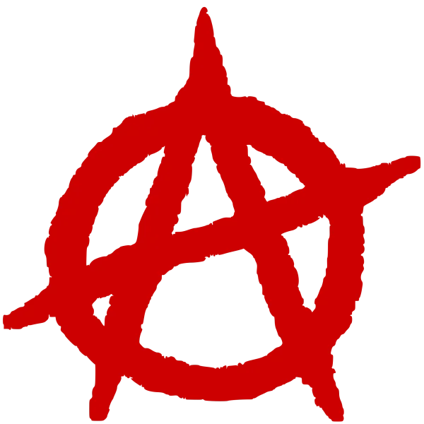 Red Grungy Anarchy Symbol PNG Transparent Background