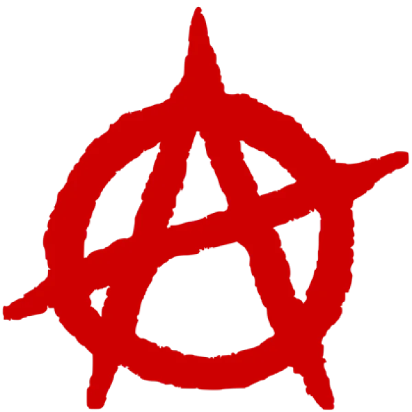 Red Anarchy Symbol PNG Transparent Background