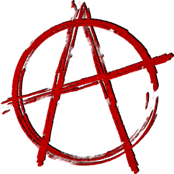 Red Grunge Anarchy Symbol PNG Transparent Background