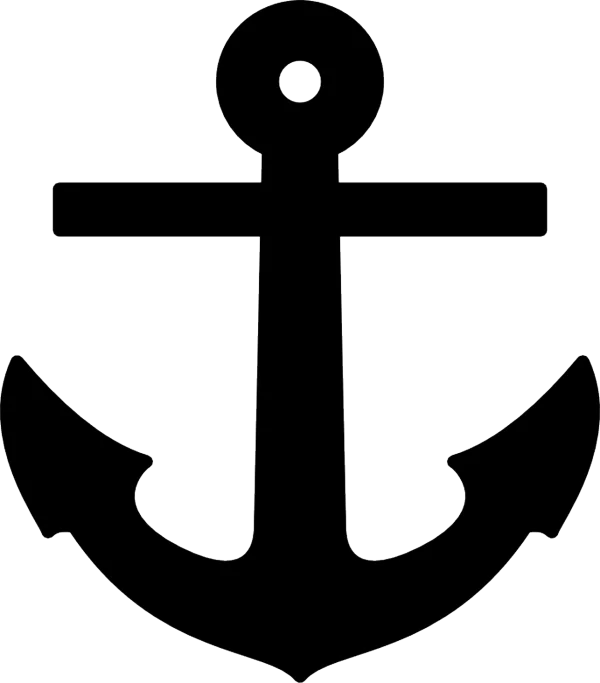 Black Anchor Icon PNG Transparent Background