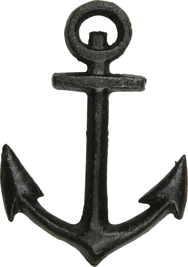 Black Anchor PNG Transparent Background