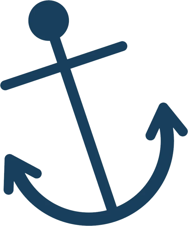 Navy Blue Anchor Icon PNG Transparent