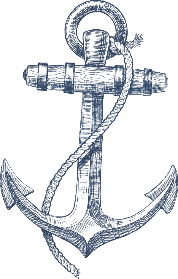 Dark Blue Anchor PNG Transparent Background