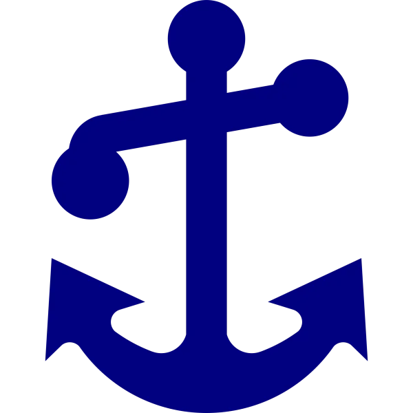 Blue Anchor Icon PNG Transparent Background