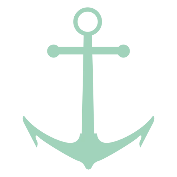 Mint Green Anchor PNG Transparent Background