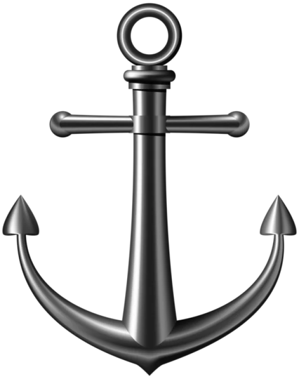 Metallic Anchor PNG Transparent Background