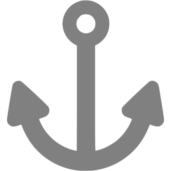 Gray Anchor Icon PNG Transparent Background