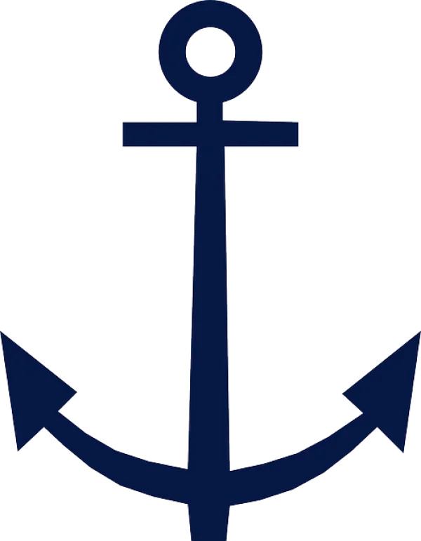 Dark Blue Anchor Symbol PNG Transparent
