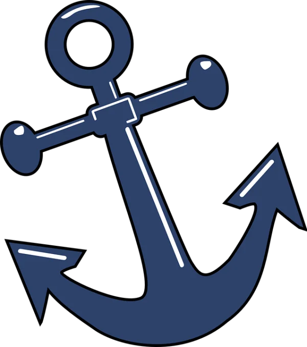 Blue Anchor PNG Transparent Background