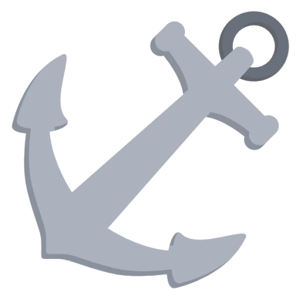 Grey Anchor PNG Transparent Background