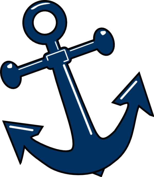 Blue Anchor PNG Transparent Background