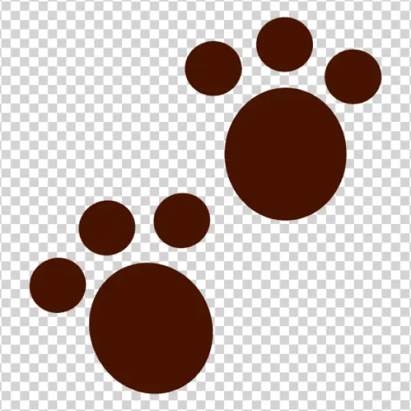 Brown Paw Prints PNG Transparent Background