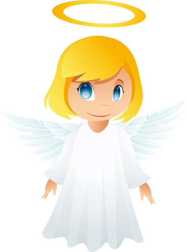 Cute Cartoon Angel PNG Transparent Background