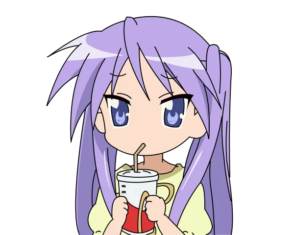Chibi Anime Girl Drinking Transparent PNG