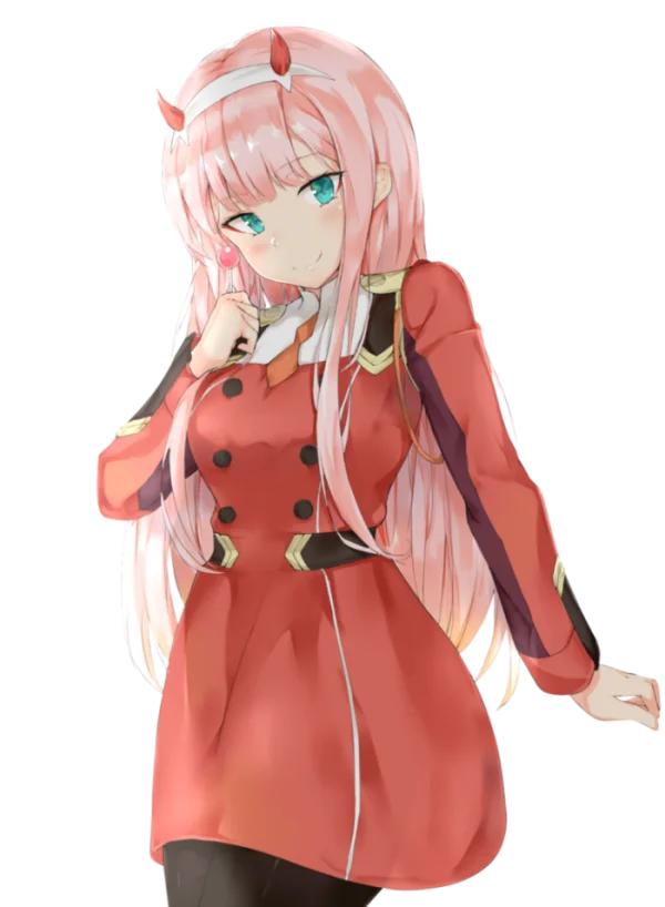 Zero Two Anime Character PNG Transparent