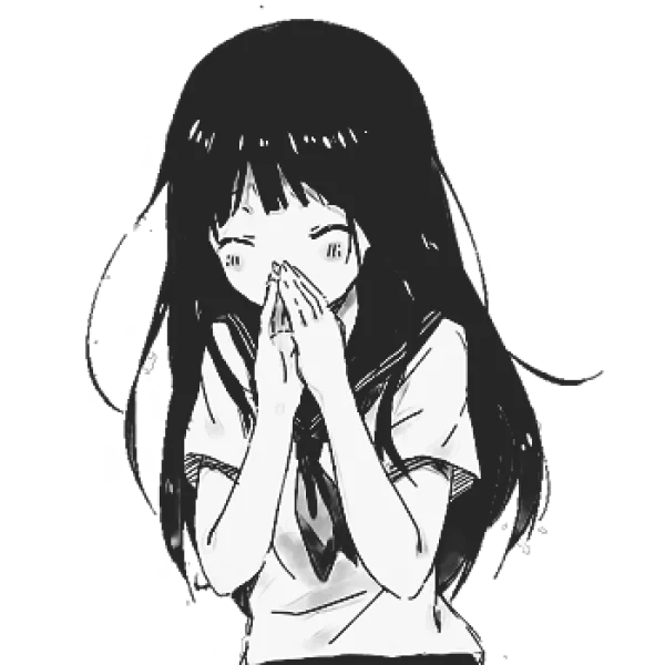 Shy Anime Girl Transparent PNG