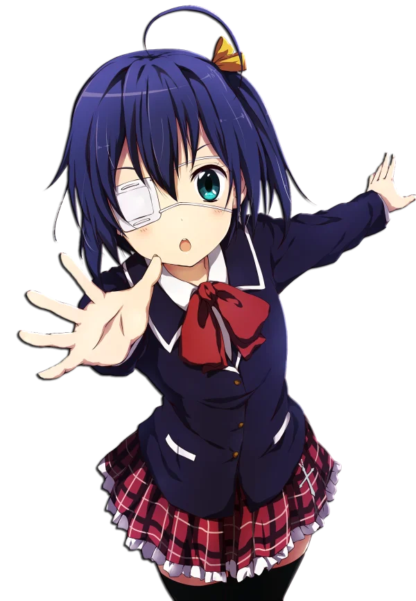 Rikka Takanashi Anime Girl PNG Transparent Background